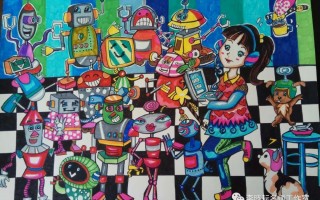 关于科技的画简单 33张科技与传承 科技科幻绘画获奖素材